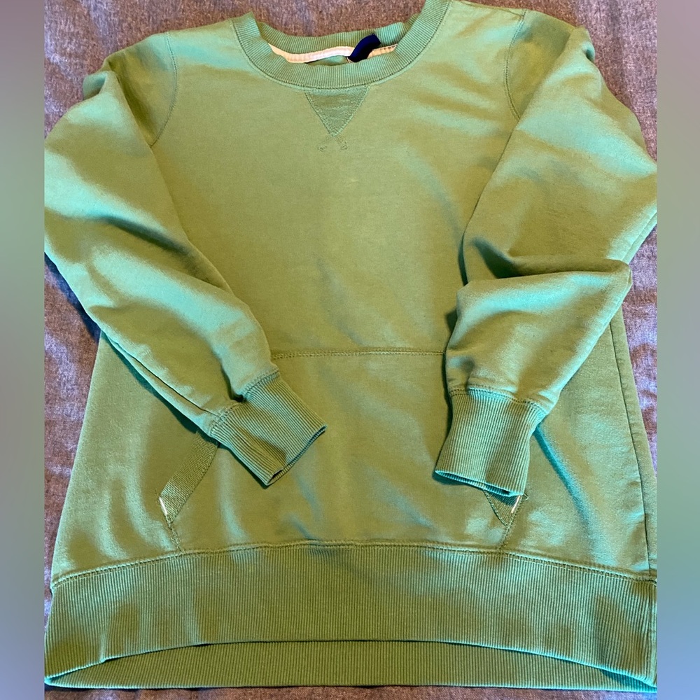 GEAR ‎ womens Kangaroo pocket crew neck sweatshirt. green size S